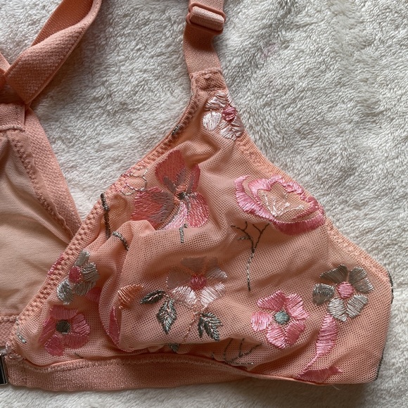 Coral floral bralette - Picture 3 of 4